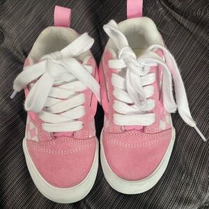 Vans Pink and White checkered Sneakers